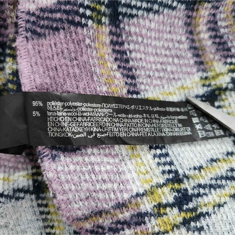 Zara Lavender Plaid Jeweled Oversized Shacket M - Picture 9 of 11